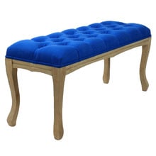 Johanna Button Tufted Rubberwood Ottoman Bench